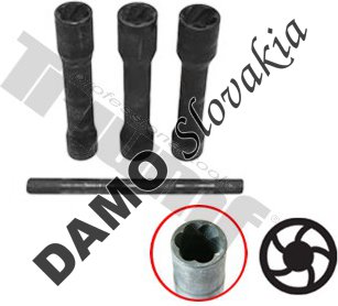Sada predĺžených povoľovacích hlavíc 1/2", 4 - dielna