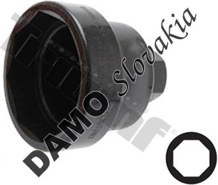 Hlavica na povoľovanie krytky náboja náhon 41mm, 8hr, 80mm