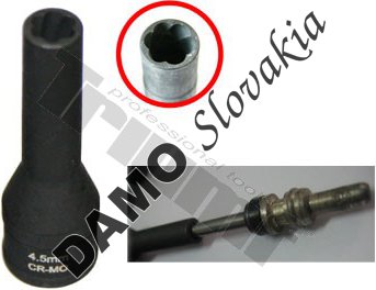 Hlavica OE 2,4 mm, 1/4" na odtrhnutie elektródy žhaviča M8 4,5 mm