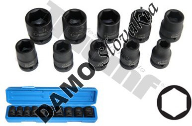 Sada kovaných hlavíc 6 - hranných, 1/2" vstup, 10 - dielna