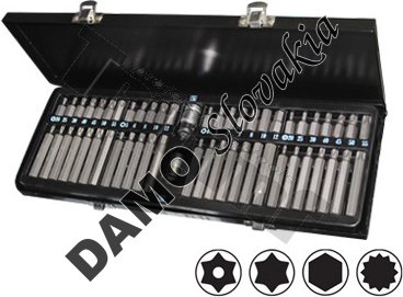 Kombinovaná  sada inbus, Torx vŕtané, Torx nevŕtané, XZN, 54-dielna
