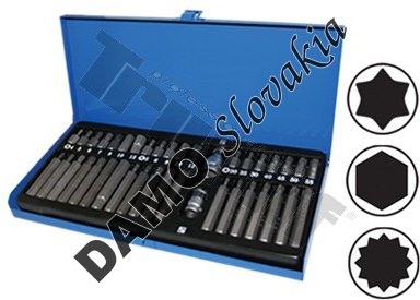 Kombinovaná sada bitov Torx, Inbus, XZN, 40-dielna