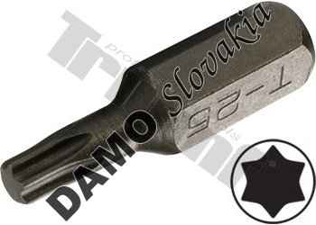 Bit Torx nevŕtaný, 8 mm (5/16") driek, dĺžka 30 mm T30