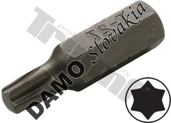Bit Torx nevŕtaný, 8 mm (5/16") driek, dĺžka 30 mm T27