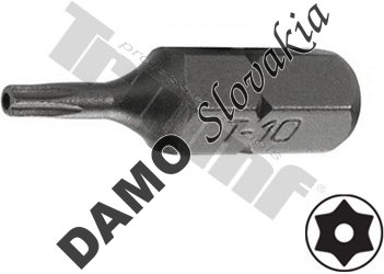 Bit Torx vŕtaný, 8 mm (5/16") driek, dĺžka 30 mm T10