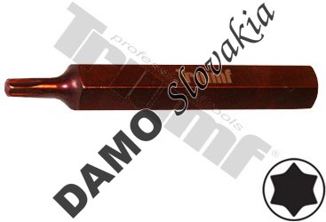 Bit Torx nevŕtaný, 10 mm driek, dĺžka 75 mm T10