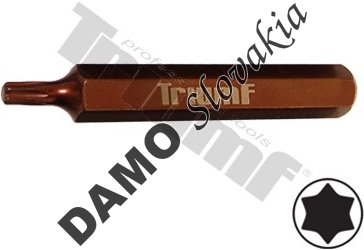 Bit Torx nevŕtaný, 10 mm driek, dĺžka 75 mm T25