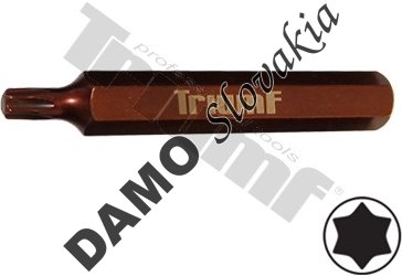 Bit Torx nevŕtaný, 10 mm driek, dĺžka 75 mm T30
