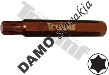 Bit Torx nevŕtaný, 10 mm driek, dĺžka 75 mm T50