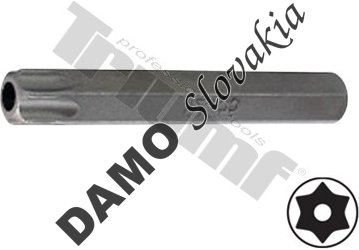 Bit Torx vŕtaný, 10 mm driek, dĺžka 75 mm T25