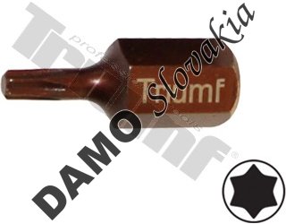 Bit Torx nevŕtaný, 10 mm driek, dĺžka 30 mm T10