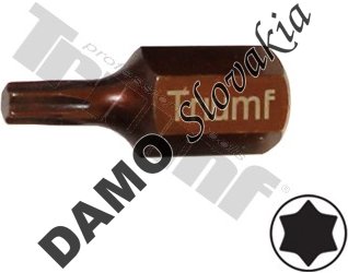 Bit Torx nevŕtaný, 10 mm driek, dĺžka 30 mm T25