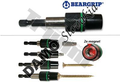 Magnetický držiak bitov 1/4" s funckiou držania skrutky,