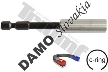 Magnetický držiak bitov úderový 1/4", dĺžka 80mm