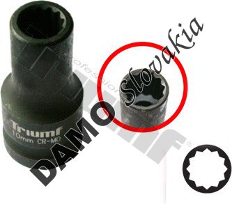 Hlavica kovaná 12 - hranná, 1" vstup predĺžená 105 mm