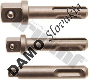 sada ADAPTÉRov , VÝSTUP 1/4“- 3/8” - 1/2”, SDS upnutie, 3 - dielna