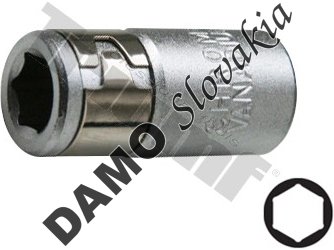 Adaptér s poistkou pre 1/4", 6 mm bity