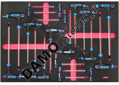 Modul T-kľúčov TORX, INBUS, 18 dielov