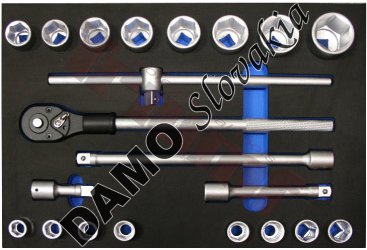 Modul gola sada 3/4" 6 hran, 21 dielny, plný