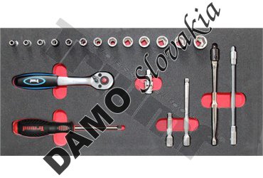 Modul 1/4" gola sada, 6hran, základná verzia, 20 dielny