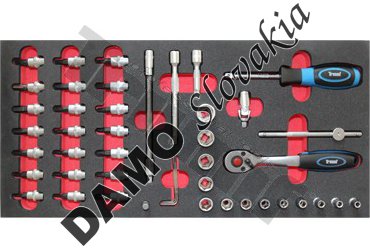 Modul 1/4" gola sada, 6hran, plná verzia, 46 dielny
