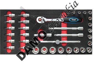 Modul 3/8" gola sada, 6hran, plná verzia, 34 dielny