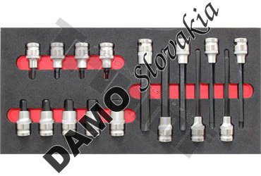 Modul  1/2" nadstavcov inbus dĺžky 55mm a 140mm, 16 dielny