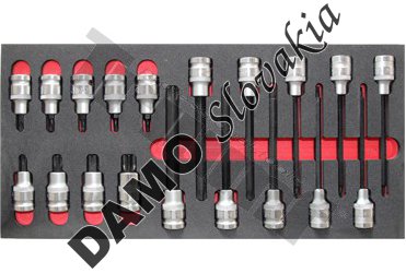 Modul  1/2" nadstavcov torx dĺžky 55mm a 140mm, 19 dielny