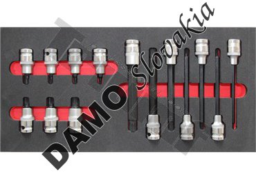 Modul  1/2" nadstavcov XZN dĺžky 55mm a 140mm, 14 dielny
