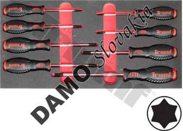 Modul skrutkovačov torx T8 - T40, nevŕtaných, 2 komponentná rukoväť, 8dielny