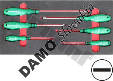 Modul skrutkovačov Beargrip séria 727 PL, zelené, 6 dielny