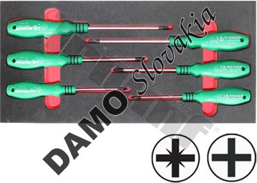 Modul skrutkovačov Beargrip séria 728, PH+PD, 6 dielny