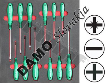 Modul skrutkovačov Beargrip séria 729 PH+PD+PL, 12dielny