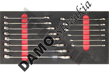 Modul kľúčov očkoplochých so 6hranným profilom očka 6 - 19mm, 14 dielny