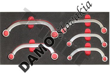 Modul "banánových" kľúčov 10x11 až 18x19 mm, 5 dielny
