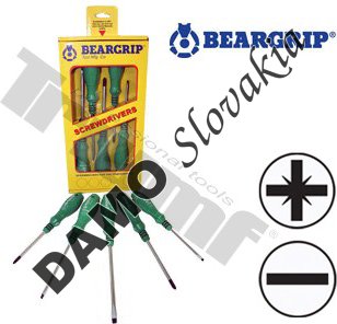 Sada 1K skrutkovačov, PD + PL, 5 - dielna, zelené rúčky