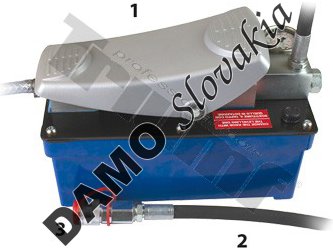 Pneumaticko hydraulická pumpa s manometrom