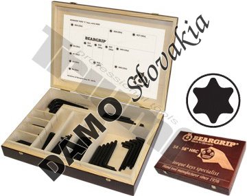 Drevená prezentačná kazeta TORX "L" kľúčov, 320 ks