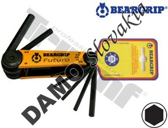 Skladacia sada inbus kľúčov 3/32" - 3/8", 7 - dielna
