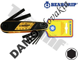 Skladacia sada inbus kľúčov 3/32" - 3/8", 7 - dielna