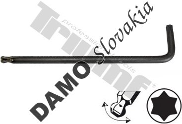 Kľúč Torx "L", dlhý s guličkou TX25