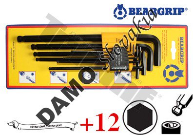 Sada kľúčov inbus s guličkou 1,5 - 12 mm, 10 - dielna