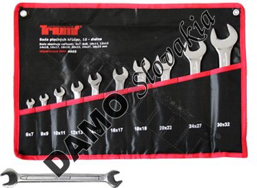 Sada vidlicových kľúčov 6 - 32 mm, 10-dielna.