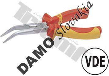 Kliešte telefónne 45° zahnuté VDE L - 170 mm