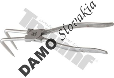 segerové kliešte 90° zahnuté, vnútorné, dĺžka 235 mm, špička 2,2 mm