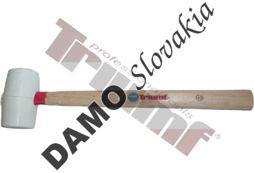Kladivo gumené biele, súdkovitý tvar Ø50x85 mm