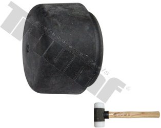 Vymeniteľná hlava, materiál - mäkčená guma (tvrdosť HR 65), pre vyklepávacie kladivo 43230