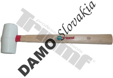 Kladivo gumené biele, súdkovitý tvar Ø75x135 mm