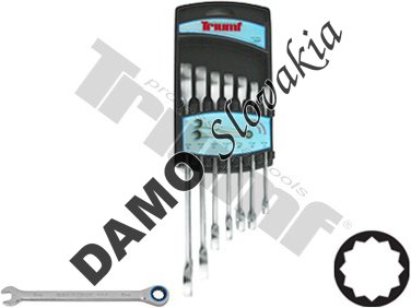 Sada kľúčov račňových očkovidlicových 8 - 19 mm, 7-dielna