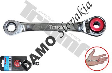 Kľúč račňový mini priamy pevný na bity 1/4"